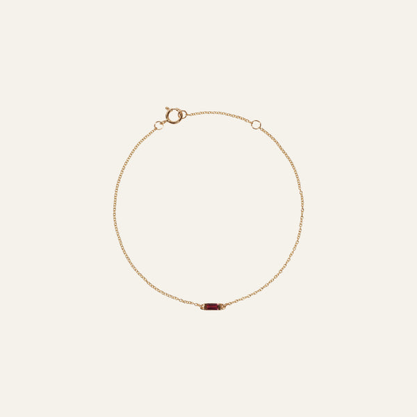 Ruby Baguette Bracelet